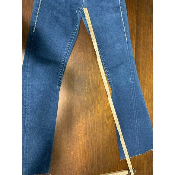 True Religion Jeans Raw Hem Women 25 Y2K Grunge Western Cowgirl Boho Aztec Rodeo - Picture 5 of 13